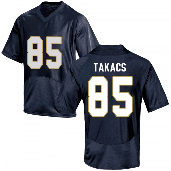 George Takacs Notre Dame Fighting Irish NCAA Men's #85 Navy Blue Game College Stitched Football Jersey MCK1755YA